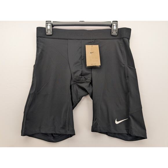 NWT Nike Pro Men's Dri-FIT Fitness Long Shorts in Black sz XL - Picture 4 of 8